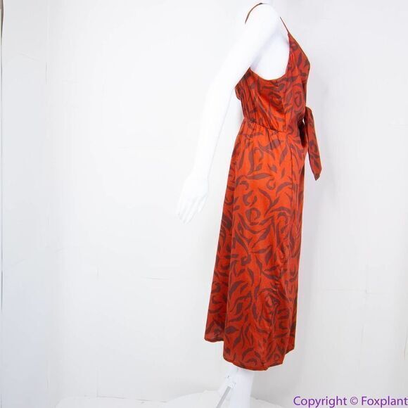 NEW Eloquii Tie Front‎ animal Printed Midi Dress, women's plus size 22 - Picture 15 of 16